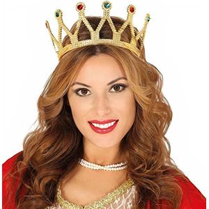 Guircia verkleed mini kroontje - goud - kunststof - prinses/koningin - koningsdag/carnaval