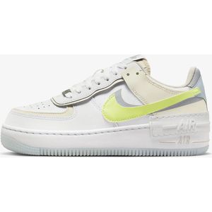 Nike Air Force 1 Shadow - Sneakers - Dames - Maat 37.5 - Wit/Wolf Grey/Light Lemon Twist