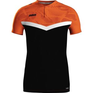 Jako Iconic Polo Heren - Zwart / Fluo Oranje | Maat: 4XL