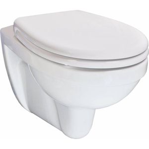 Saqu Classic Combi-pack Hangtoilet - Incl. Luxe Toiletbril - Wit - WC Pot - Toiletpot - Hangend Toilet