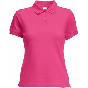 Fruit of the Loom polo fuchsia lady fit maat L