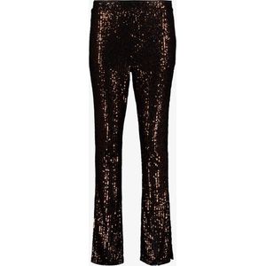 TwoDay dames glitter flared legging bruin - Maat L