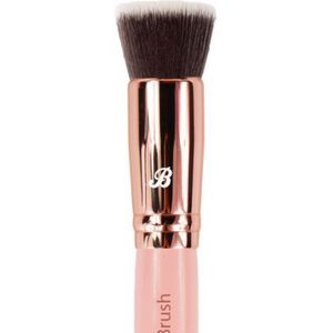 Boozyshop ® Foundation Kwast Pink & Rose Gold - Flat Top Buffing Foundation Brush - Ook geschikt voor BB Cream & Moisturizer - Egale Dekking - Make-up Kwasten - Hoge kwaliteit Foundationkwast