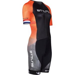 BTTLNS trisuit - triathlon pak - trisuit korte mouw dames - Typhon 2.0 SE - oranje - M