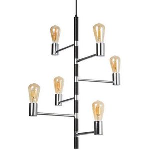 Hanglamp Ace metaal zwart met chroom