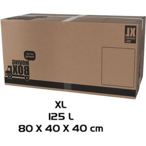 Verhuisdoos - 10 stuks - 125 liter - Professioneel, Stevig Verhuisdozen en stevig 80 x 40 x 40 cm - XLarge