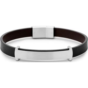 Lucleon - Heren - Leer Armband - Zwart