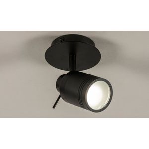 Lumidora Opbouwspot 72721 - DAISY - GU10 - Zwart - Metaal - Badkamerlamp - IP44 - ⌀ 10 cm