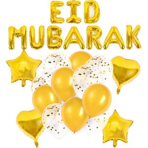 Festivz Eid decoratie - Eid Mubarak - Ramadan Feestdecoratie - Papieren Confetti - Ramadan Decoratie - Eid-al Fitr - Goud