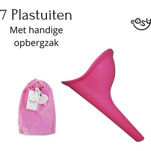 7 Hygiënische herbruikbare siliconen plastuit voor vrouwen - Bos - Geen wc in de buurt - Wc papier - Urinaal - Vochtige doekjes - Vrouwen urinoir - Plaskoker - Plasfles - Camping toilet - Reizen - Veiligheid