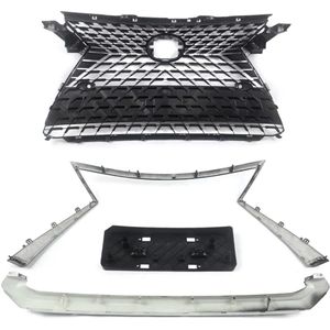 Voorbumper grille Gitro - Voor Lexus RX350/RX450H/RX350L (2016-2019) - Basissport Stijl - Chroom & Zwart