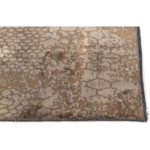 Velours slangenprint vloerkleed - Snake 16 - Golden Brown