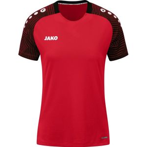 JAKO T-Shirt Performance Dames Rood-Zwart Maat 42