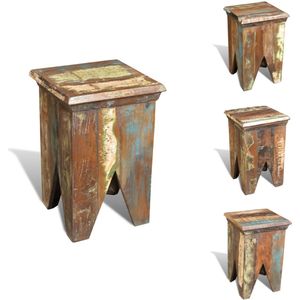 vidaXL Vintage Krukje - Vintage Krukjes - Krukje - Krukjes - Kruk massief gerecycled hout