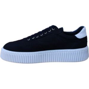 A Brand Footwear - Heren Sneakers - Suède Leer - Donker Blauw - Maat 39