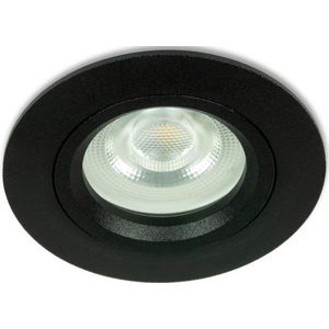 LED Mini inbouwspot Marwin -Rond Zwart -Extra Warm Wit -Dimbaar -3.6W -Integral LED