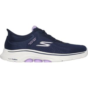 Skechers Go Walk 7 - Valin Dames Instappers - Donkerblauw/Lila - Maat 37