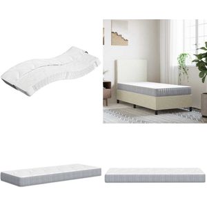 vidaXL Pocketveringmatras middelhard 90x200 cm superkingsize - Pocketveringmatras - Pocketveringmatrassen - Matras Pocketvering - Matras Pocketveren