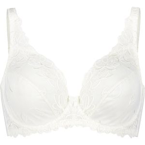 Hunkemöller Dames Lingerie Niet-voorgevormde beugel bh Diva - Wit - maat G90