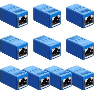 RJ45-koppeling Ethernet verlengadapter Cat7 Cat6 Cat5e Cat5 netwerkconnector - 10 stuks .