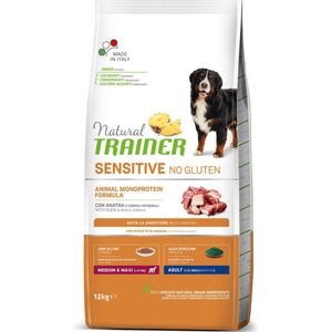 Natural Trainer - Sensitive Adult Medium Duck Glutenvrij Hondenvoer 12 kg