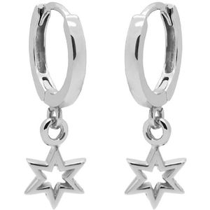Karma hinged hoops symbool symbols 6 point open star Zilver A56S