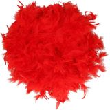 Boa veren kerstslinger - rood - 180 cm - kerstboomversiering slinger