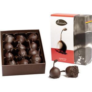 Duva Premium Likeurpralines in Pure Chocolade, 12 Kersen op Likeur in Belgische Fondant Chocolade, Cerisettes 200g