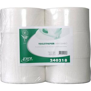 123toilet mini-Jumbo toiletpapier 2-laags wit tissue 180 meter