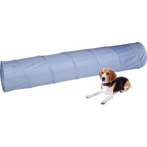 Relaxdays hondentunnel agility - 3 meter - Ø 50 cm - speeltunnel training - opvouwbaar
