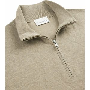 Profuomo - Half Zip Pullover Luxury Beige - Heren - Maat M - Modern-fit
