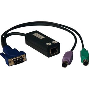 Tripp Lite B078-101-PS2 toetsenbord-video-muis (kvm) kabel Zwart, Blauw, Groen, Violet
