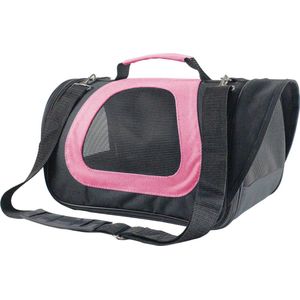 Nobleza 41JOH Draagbare Reistas Hond & Kat - Dieren draagtas - Transporttas  - L34 x B21 x H22 cm - S- Roze