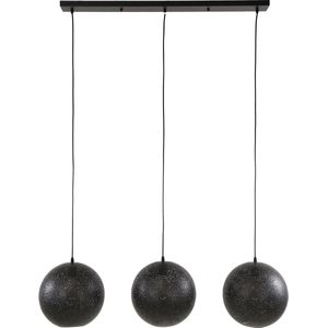 Moderne hanglamp Artic zwart | 3 lichts | Ø 30 cm | 115x30x150 cm | eetkamer / woonkamer | zwarte hangverlichting | design lamp