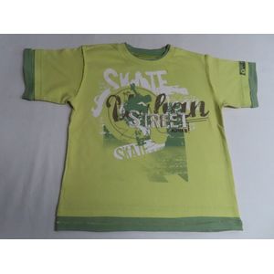 T shirt - Korte mouw - Jongens - Geelgroen , groen - Skate - 4 jaar 104