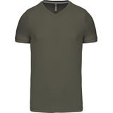 Kariban T-shirt V-hals korte mouwen K357 - Dark Khaki - XL