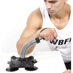 Exerciser met armdruktrainer, robuuste onderarm, antislip uitrusting, grip, polsblaster, spierkracht, fitness voor mensen, fitnessapparaten, arm grip-tafel, zilver