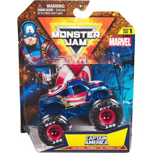 Monster Jam Marvel - Captain America-monsterjamtruck - Schaal van 1:64