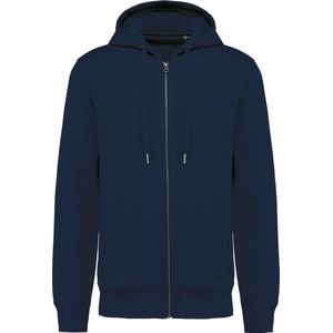 Ecologische unisex sweater met capuchon en rits Donkerblauw - XL
