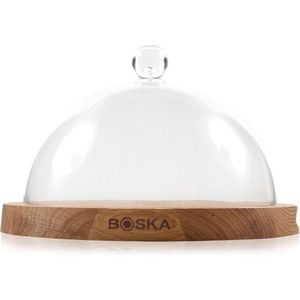 Boska Serveerplank Rond Friends met Stolp - Duurzaam Eikenhout - Bruin - Ø 23,8 cm