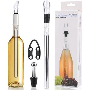 Wijnkoeler roestvrij staal - wijnkoelstaven voor whisky bier wodka - cadeau