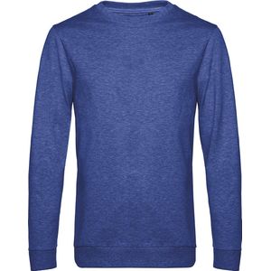 Sweater 'French Terry' B&C Collectie maat L Heather Kobaltblauw
