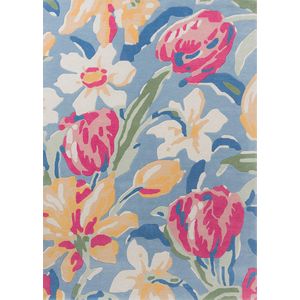 Vloerkleed Laura Ashley Tulips China Blue 82208 - maat 140 x 200 cm