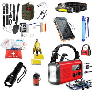 DreamGoods Compleet Noodpakket voor Thuis - Overlevingspakket Oorlog - 20.000mAh Noodradio - Denk Vooruit - 72+ uur Survival Kit - Bij Rampen - Rampenrugzak