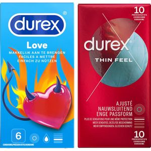 Durex - Condooms Love 6st - Thin Feel Close Fit 10st