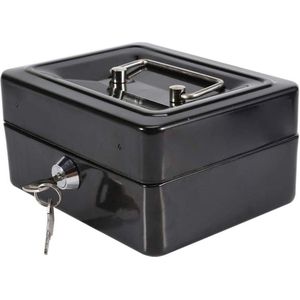 Sleutelkluis Stalen Sleutelkluis met Slot Cash Box voor 4-Kleuren Ticket Noir