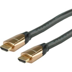 ROLINE PREMIUM HDMI Ultra HD Kabel met Ethernet, M/M, zwart, 7,5 m