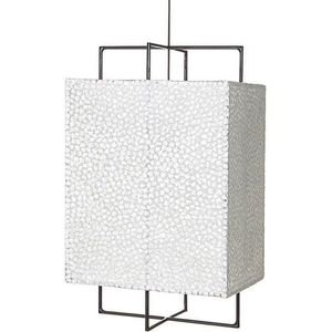 Design Hanglamp woonkamer slaapkamer rectangular white capiz schelp 60x37 cm