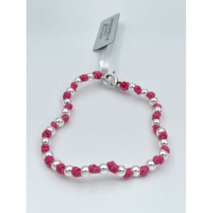 Spadarella Gioielli - SPBR02 - Armband - 925 Zilver - 4mm - Rose raspberry 1429 - 17 Cm