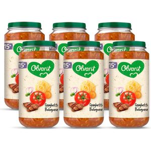 Olvarit Babymaaltijd 15+ Maanden - Spaghetti Bolognese - 6 x 250g